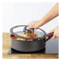Кришка для посуду Tefal Ingenio, набір 3 шт, скло, пластик, чорний (L9849053) - зменшене зображення 6