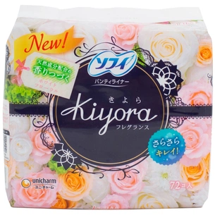 Щоденні прокладки Sofy Kiyora Happy Floral 72 шт. (4903111330997) зображення 1