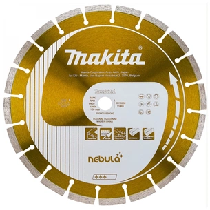 Круг відрізний Makita алмазний NEBULA по бетону сегментний 350х25,4 (20) мм, сухий різ/мокрий різ (B-54053) зображення 1