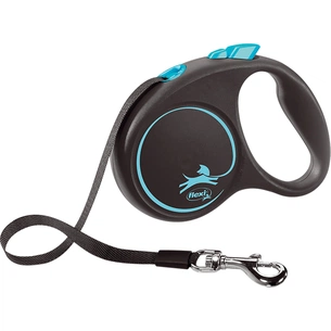 Повідець для собак Flexi Black Design S стрічка 5 м (блакитний) (4000498033937) зображення 1