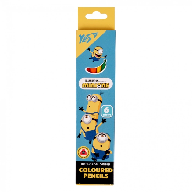 Олівці кольорові Yes Minions 6 кол. (290711) - зображення 1