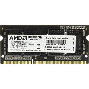 Модуль пам'яті для ноутбука SoDIMM DDR3L 2GB 1600 MHz AMD (R532G1601S1SL-U) зображення 1