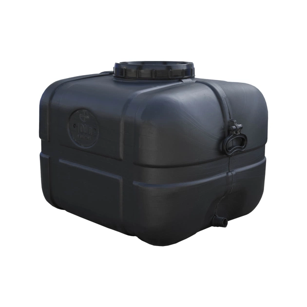 Ємність для води Пласт Бак квадратна не харчова 100 л прямокутна чорна видувна (5704) - picture 1