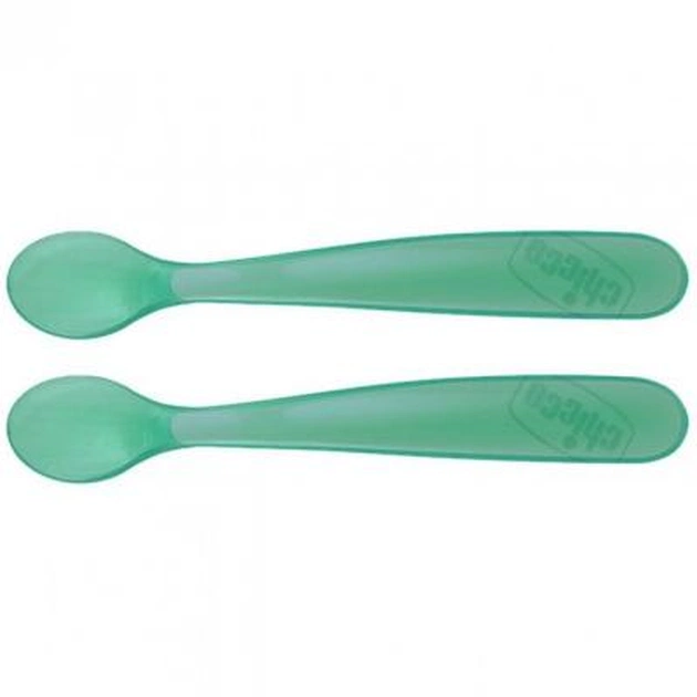 Набір дитячого посуду Chicco Мягкие ложечки для мальчиков 2 шт 6 мес+ (06828.21) - picture 1