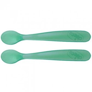 Набір дитячого посуду Chicco Мягкие ложечки для мальчиков 2 шт 6 мес+ (06828.21) picture 1
