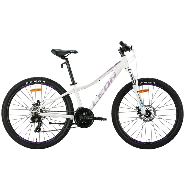 Велосипед Leon 26" Super Junior AM DD рама-13" Al білий з бузковим 2024 (OPS-LN-26-103) - зображення 1