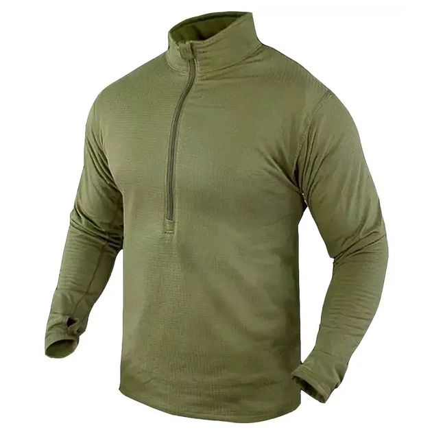 Термокофта Condor Base II Zip L (olive) (603-001) - изображение 1