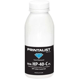 Тонер Printalist HP CLJ Universal 40г Cyan (HP-40-C-PL) зображення 1