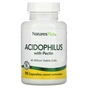 Пробіотики Natures Plus Ацидофільні бактерії з пектином, Acidophilus with Pectin, 90 капс (NAP-04480) - зменшене зображення 1
