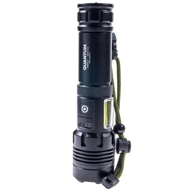 Ліхтар Quantum Perfect 5WLED zoom+3WCOB з функ Power Bank Li-ion26650/4500mAh (QM-FL1035-СB) - зображення 2