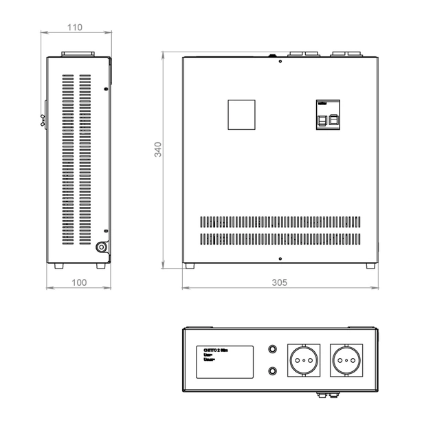 Стабілізатор VOLTER 2 пт slim 2.2кВт (2 пт slim) - picture 3