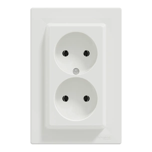 Розетка Schneider Electric ASFORA без заземлення подвійна біла (EPH9700121) зображення 1