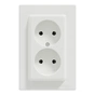 Розетка Schneider Electric ASFORA без заземлення подвійна біла (EPH9700121) - уменьшенное изображение 1