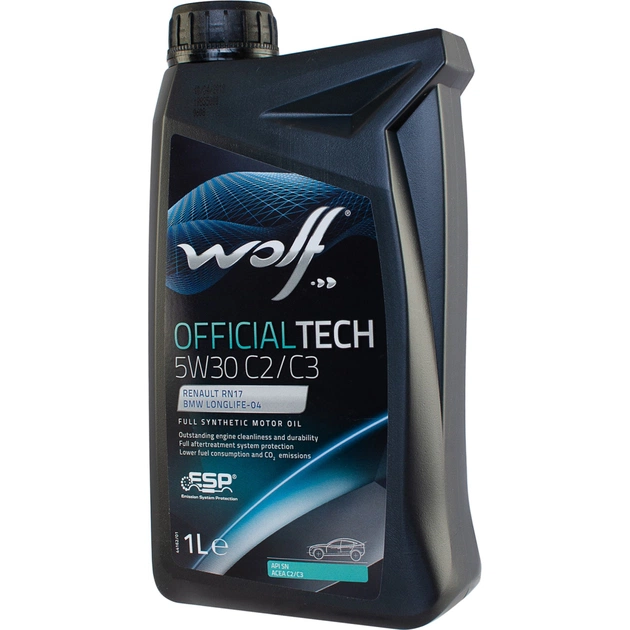 Моторна олива Wolf OFFICIALTECH 5W30 C2/C3 1л (8332371) - зображення 1