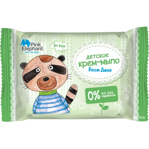 Дитяче мило Pink Elephant крем Єнот Даня 90 г (8588006037463) - изображение 1
