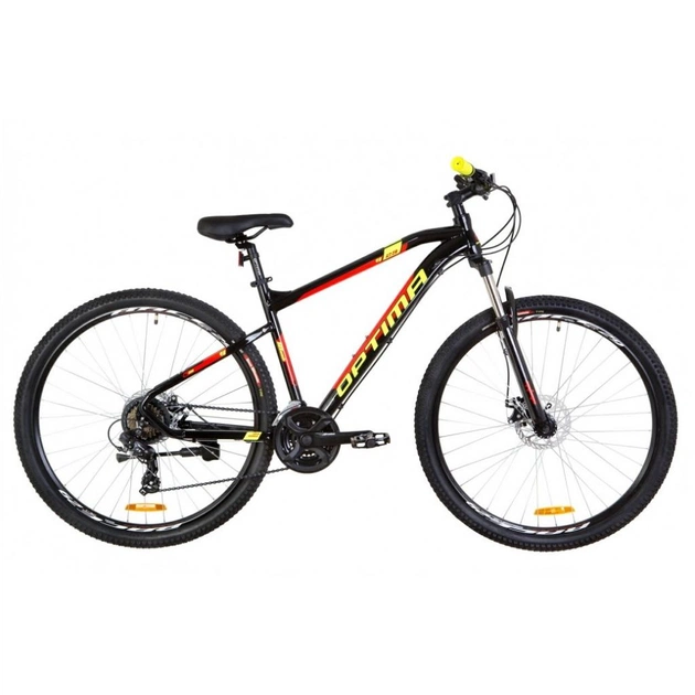 Велосипед Optimabikes 29" F-1 AM HDD рама-20" 2019 чорно-червоний з жовтим (OPS-OP-29-082) - зображення 1