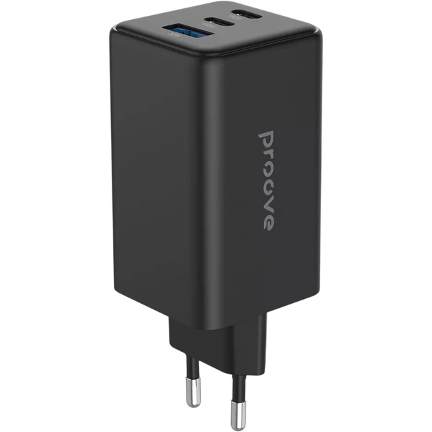 Мережевий зарядний пристрій Proove Pocket GaN Max (2xUSB-C, 1хUSB) 100W Black (WCPG10012201) - зображення 1
