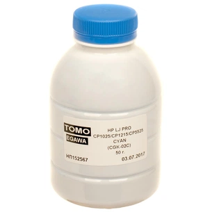 Тонер Tomoegawa HP LJ PRO CP1025/CP1215/CP5525 50g CYAN Chemical (CGK-02C-050) зображення 1
