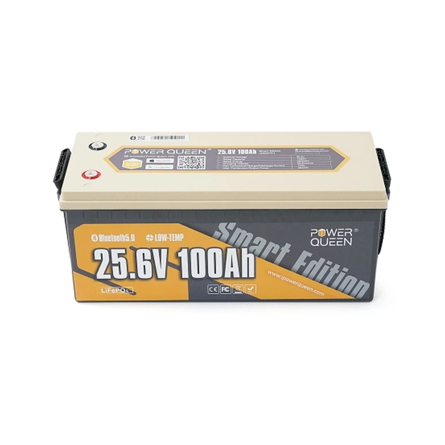 Батарея LiFePo4 Power Queen 25.6V 100Ah BT (PowerQueen-24V100Ah-BT) - зображення 1
