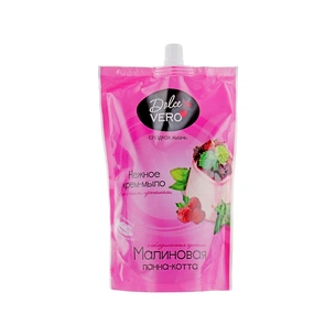 Рідке мило Dolce Vero Малинова панна-котта дой-пак 500 мл (4820091143556) зображення 1