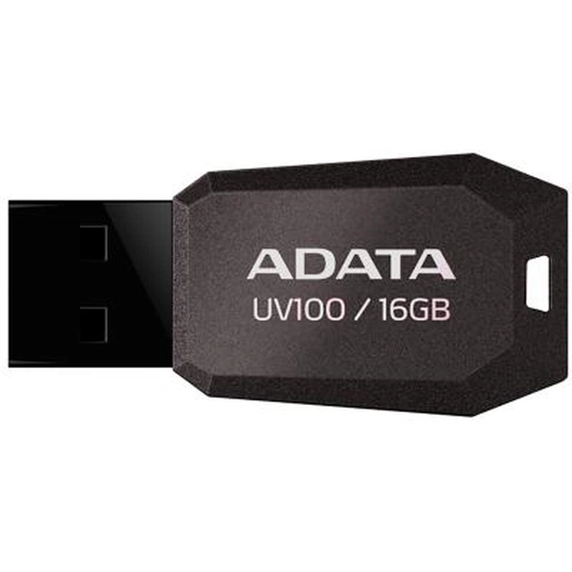 USB флеш накопичувач ADATA 16GB DashDrive UV100 Black USB 2.0 (AUV100-16G-RBK) - изображение 1