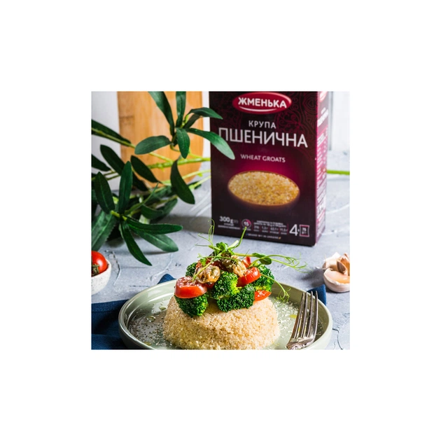 Крупа Жменька Пшеничная в пакетиках для варки 4х75 г (4820038701108) - изображение 2