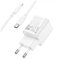 Зарядний пристрій HOCO C147A Charm 1xUSB-C PD20W + 1xUSB QC3.0 + cable USB-C to Lightning White (6942007630283) - зменшене зображення 3