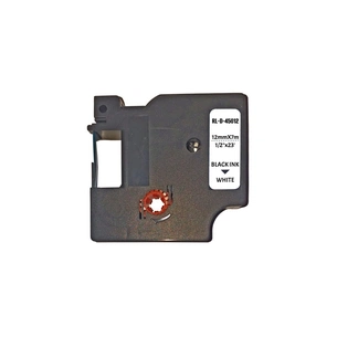 Стрічка для принтера етикеток UKRMARK RL-D-R-46012-BK/WT шовкова стрічка. для DYMO серії D1. 12мм (900308) зображення 1