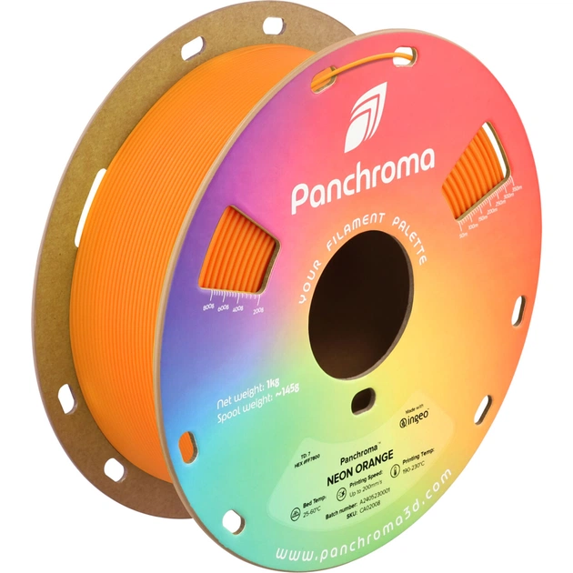 Пластик для 3D-принтера Polymaker PLA PANCHROMA NEON 1,75mm 1kg ORANGE (CA02008) - зображення 1