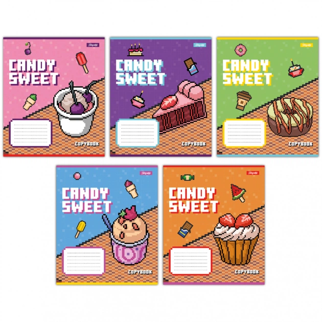 Тетрадь 1 вересня Candy sweet А5 12 листов линия (767217) - изображение 1