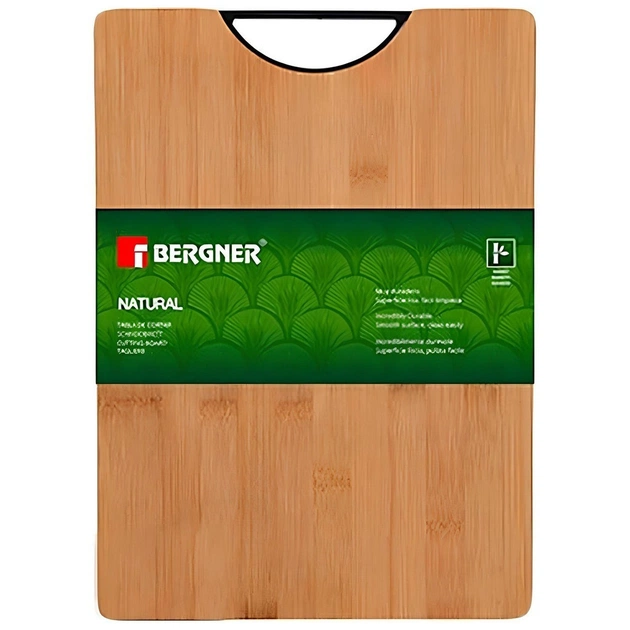 Дошка для нарізання Bergner Natural 35х25 см бамбук (BG-4941-MM) - изображение 1