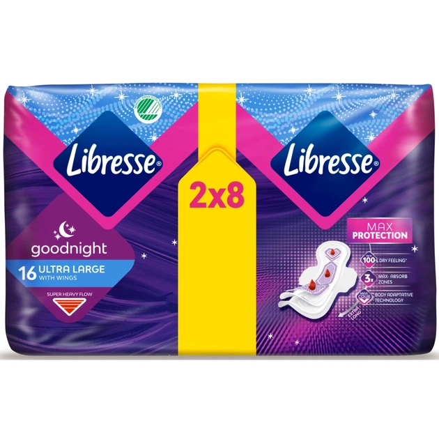 Гігієнічні прокладки Libresse Ultra Goodnight Large 16 шт. (7322540960273) - picture 2