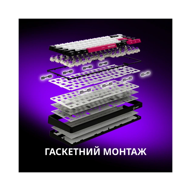 Клавіатура Lorgar KBP70MW Pro RGB Wireless/Bluetooth/USB UA Beige (LRG-KBP70MW-RT-US) - picture 6