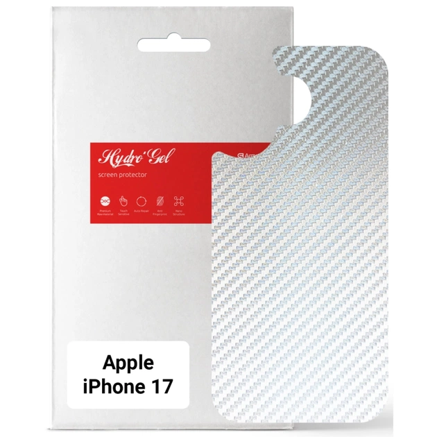 Плівка захисна Armorstandart Back panel Carbone Apple iPhone 17 Silver (ARM86192) - зображення 1
