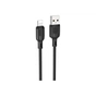 Дата кабель USB 2.0 AM to Lightning 1.0m Lenny silicone BX113 black BOROFONE (6941991115394) - зменшене зображення 2