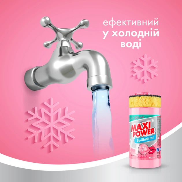 Засіб для ручного миття посуду Maxi Power Бабл Гам 1000 мл (4823098408505) - picture 5