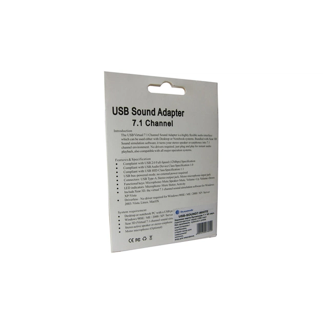 Звукова плата Dynamode USB 8(7.1) каналов 3D RTL (USB-SOUND7-WHITE) - picture 4