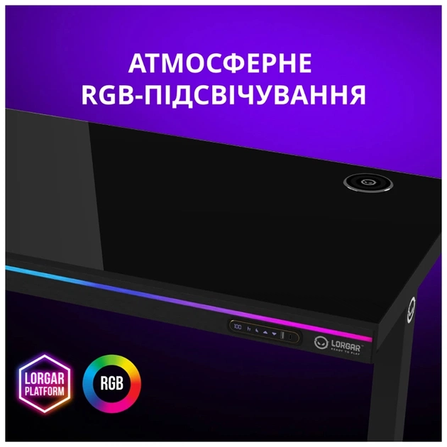 Комп'ютерний стіл Lorgar PRO 80W Wood Black (LRG-DP80W) - зображення 10