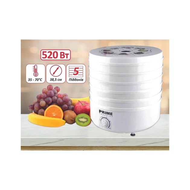 Сушка для овочів та фруктів PRIME Technics PFD 502 W - picture 7