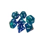 Набор кубиков для настольных игр Games 7 Days Double Glitter 7 Dice Set - Blue-Aqua (g7dglitdc01) - уменьшенное изображение 1