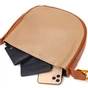 Сумка Vintage Напівкругла крос-боді з натуральної шкіри Бежева (22092) - зменшене зображення 7