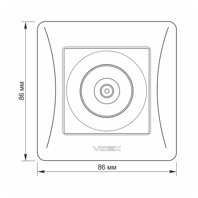 ТВ розетка Videx BINERA TV одинарна кремо (VF-BNSK1TVME-CR) - зображення 5