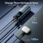 Батарея універсальна Vention 20000 mAh 165W Gray TFT Display Type (FKFH0) - зменшене зображення 9