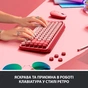 Клавіатура Logitech POP Keys Wireless Mechanical Keyboard Rose (920-010718) - зменшене зображення 4