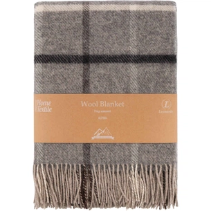 Плед Ardesto Leonardo Alpina 100% вовна, сірий 140x200 см (ART0703LM) picture 1