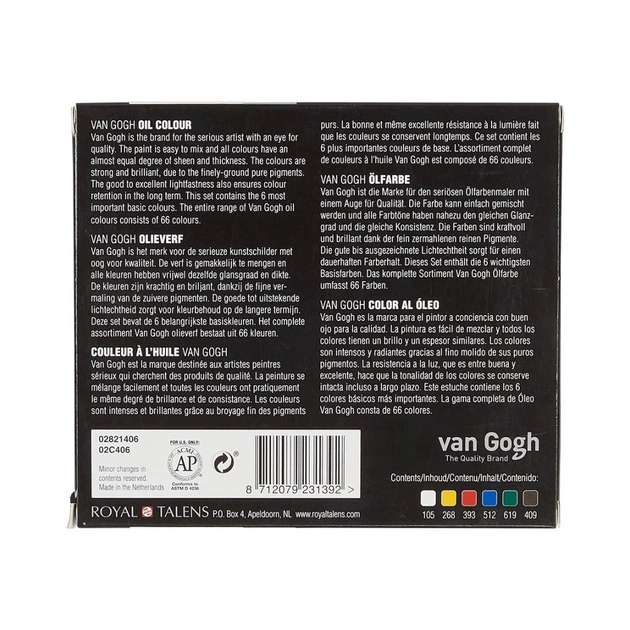Олійні фарби Royal Talens Van Gogh Starter set 6 кольорів 20 мл (8712079231392) - picture 4