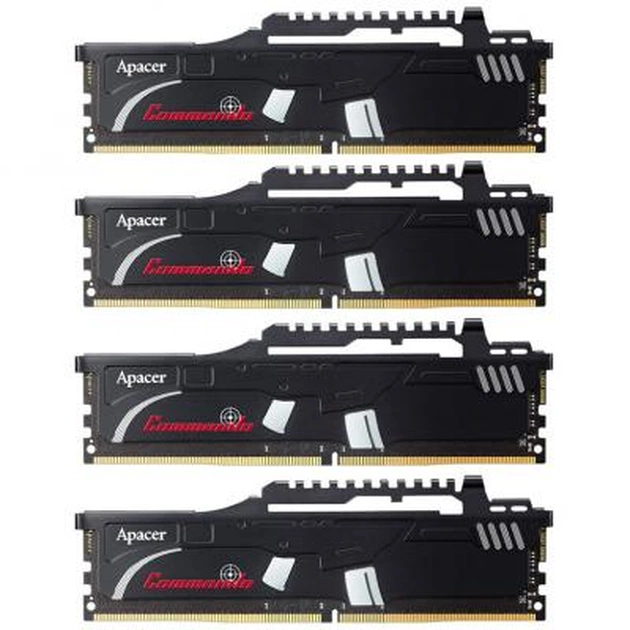 Модуль пам'яті для комп'ютера DDR4 16GB (4x4GB) 2800 MHz Commando Series Apacer (EK.16GAW.KFAK4) - зображення 1