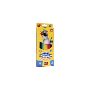 Олівці кольорові Школярик Тригранні З точилкою 12 кольорів (312110002-UA) зображення 1