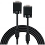 Кабель мультимедійний VGA 10.0m ferrits Vinga (VCPVGAF10BK) - зменшене зображення 2