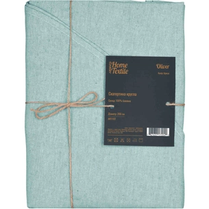 Скатертина Ardesto Oliver, 100% бавовна, бірюза кругла 200 см (ART11OT) зображення 1